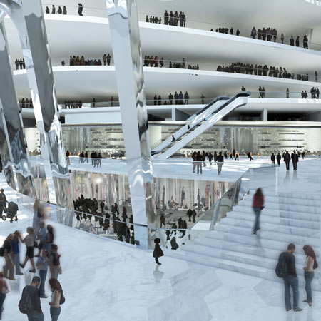 Проект стадиона Динамо в Москве. Фото www.dezeen.com