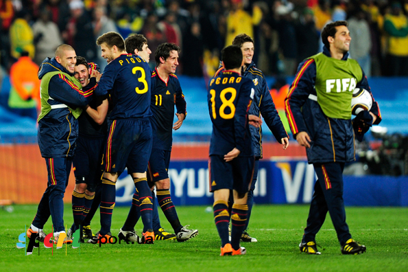 Сборная Испании после матча с Парагваем