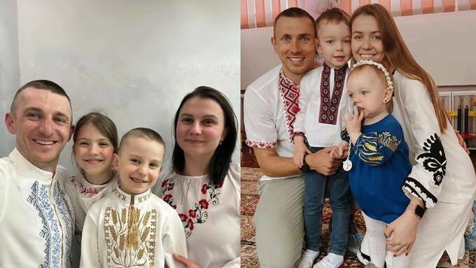 Фотографія українського спортсмена у вишиванці на фоні спортивних змагань