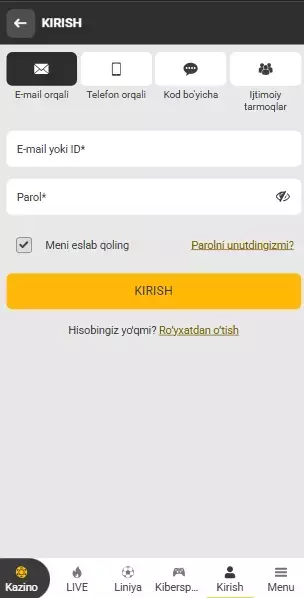 Вход на сайт в Мелбет