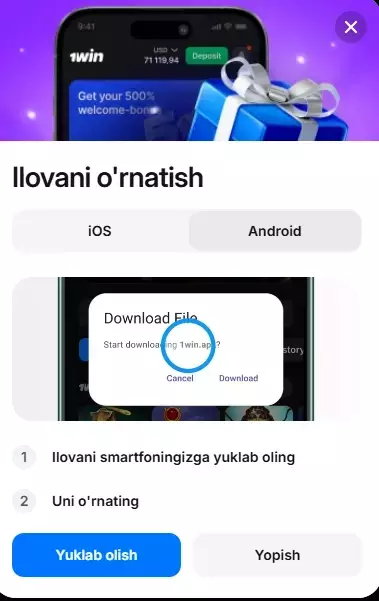 1win apk