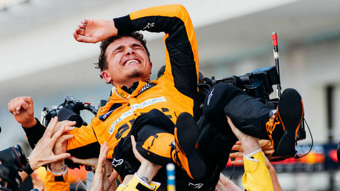 Lando Norris wins F1 Miami Grand Prix for historic maiden victory | Formula One | The Guardian