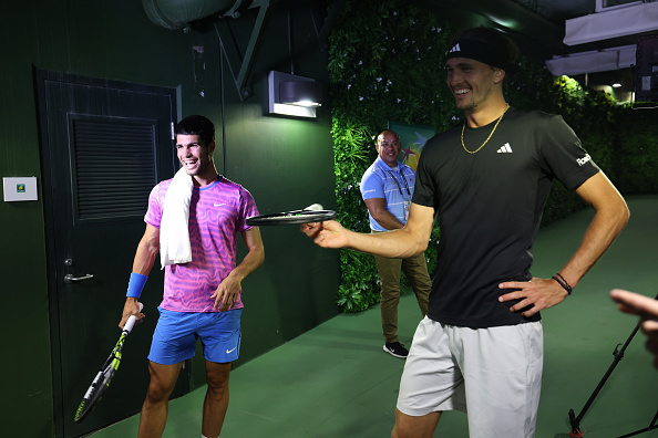 ФОТО. Алькараса ужалили. Суперматч в Индиан-Уэллс прервали из-за атаки пчеч foto-alkarasa-uzhalili-supermatch-v-indian-uells-prervali-iz-za-ataki-pchech