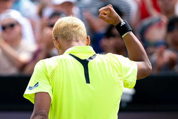 Габріель Діалло під час фіналу ATP 250 у Гертогенбосі