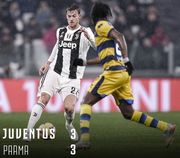 Ювентус упустил победу над Пармой, ведя в счете 3:1