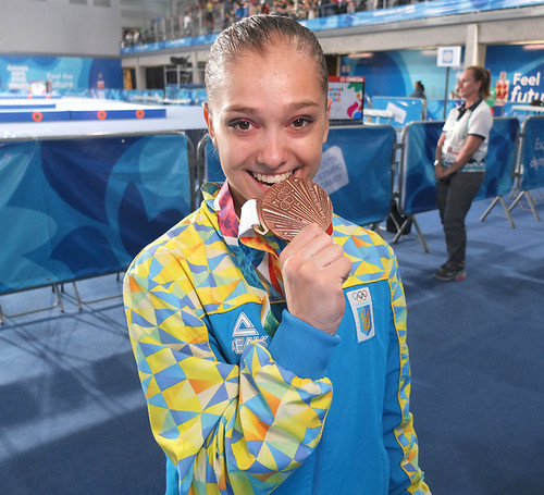 Гімнастка Анастасія Бачинська - дворазова бронзова медалістка ЮОІ-2018