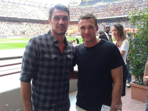 Мальдини и Шевченко проведут встречу в Милане