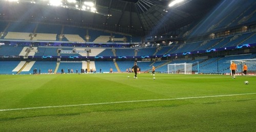 ФОТО. Шахтер тренируется на стадионе Манчестер Сити перед матчем ЛЧ
