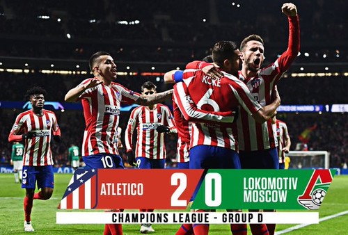 Атлетико Мадрид стал последним участником плей-офф ЛЧ, переиграв Локомотив