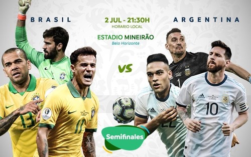 Где смотреть онлайн матч полуфинала Кубка Америки Бразилия – Аргентина