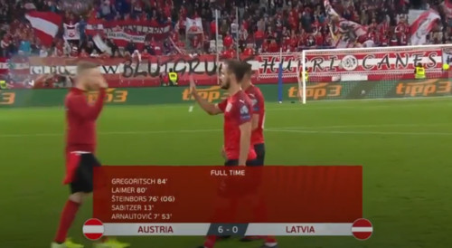 Австрия – Латвия – 6:0. Видео голов и обзор матча