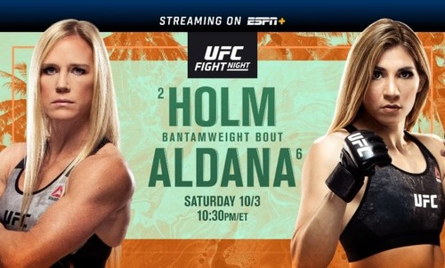 Где смотреть онлайн бой UFC: Холли Холм – Ирен Алдана