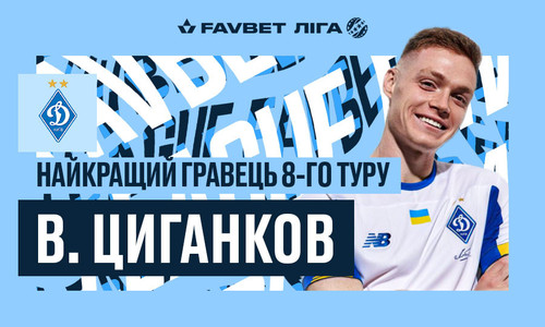 Віктор Циганков - найкращий гравець 8-го туру УПЛ