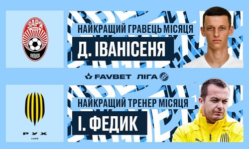 Иванисеня – Игрок месяца в УПЛ, Федык – лучший тренер