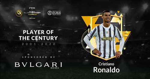 Роналду названий Найкращим гравцем століття за версією Globe Soccer Awards