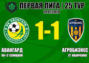 Авангард – Агробізнес – 1:1. Відео голів та огляд матчу
