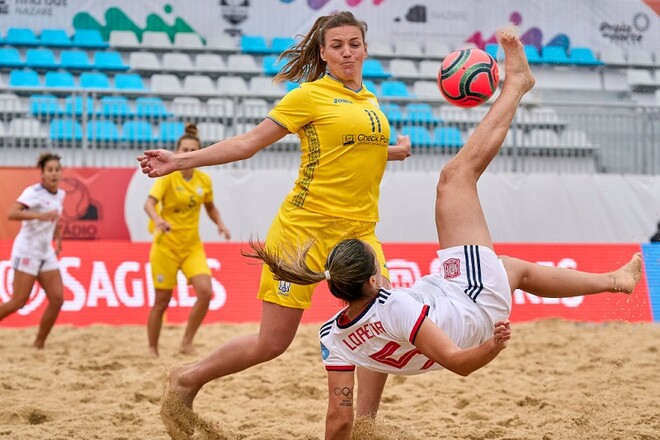 Пляжний футбол. Українки розгромно програли Швейцарії в Євролізі