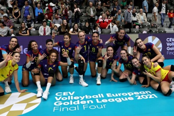 В жіночій Золотій Євролізі третє місце посіли волейболістки Іспанії