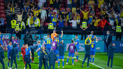ФОТО. Эмоции болельщиков сборной Украины во время матча со Швецией