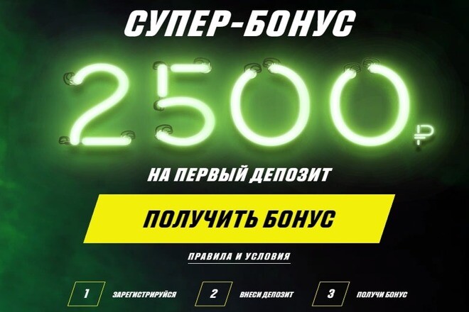 Приветственный бонус на 2500 грн от БК Parimatch