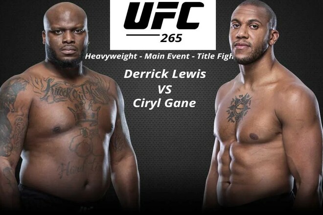 Где смотреть онлайн UFC 265: Деррик Льюис – Сирил Ган