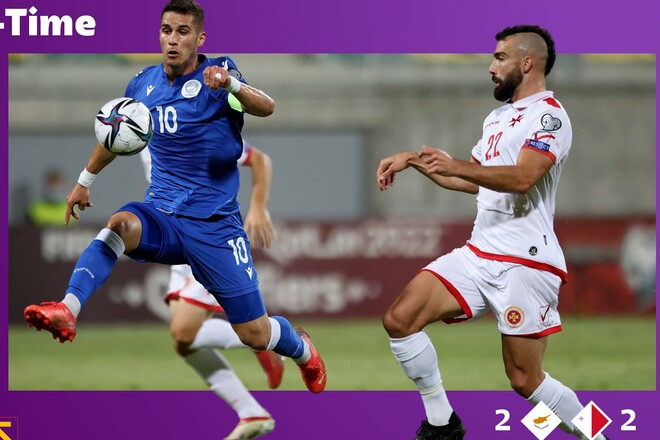 Кіпр – Мальта – 2:2. Розв'язка на 90+8 хв. Відео голів та огляд матчу