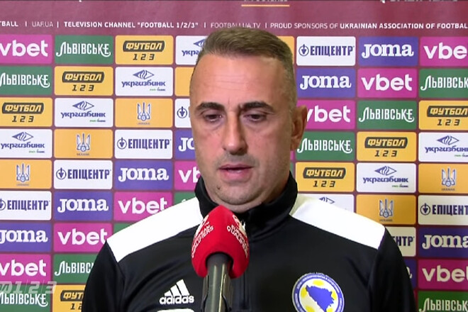 Тренер Боснии: «Нет разницы, будет ли Украина играть в 3 или в 4 защитника»