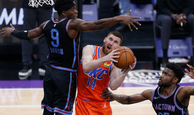 НБА. Михайлюк набрав 14 очок, Оклахома поступилася Сакраменто