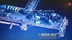 ВИДЕО. ВСУ уничтожили оставленную на острове Змеиную российскую технику