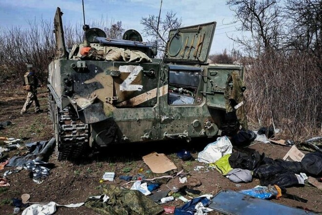 Минулої доби ЗСУ знищили 100 російських солдатів, 4 танки і 5 ББМ