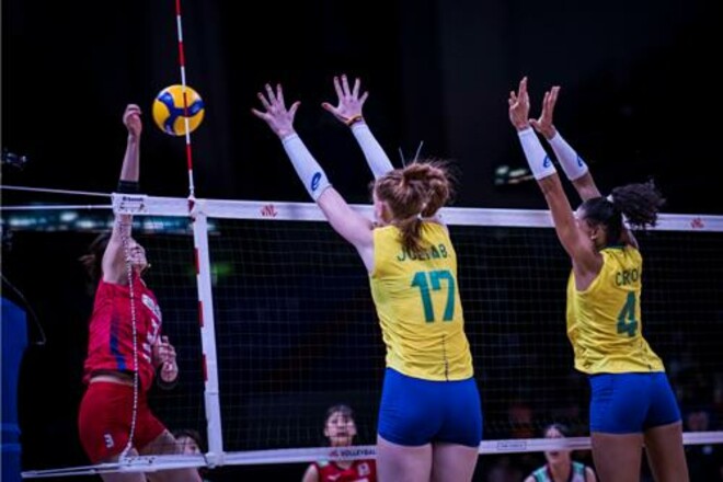 Первыми  полуфиналистами женской Лиги наций стали Бразилия и Сербия