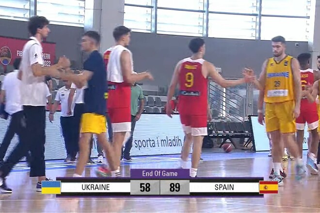 Украина уступила Испании на Евробаскете U-20, но сыграет в 1/8 финала