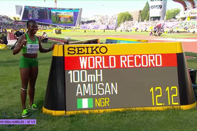 Нігерійка Тобі Амусан за вечір двічі перевищила світовий рекорд на 100м з/б