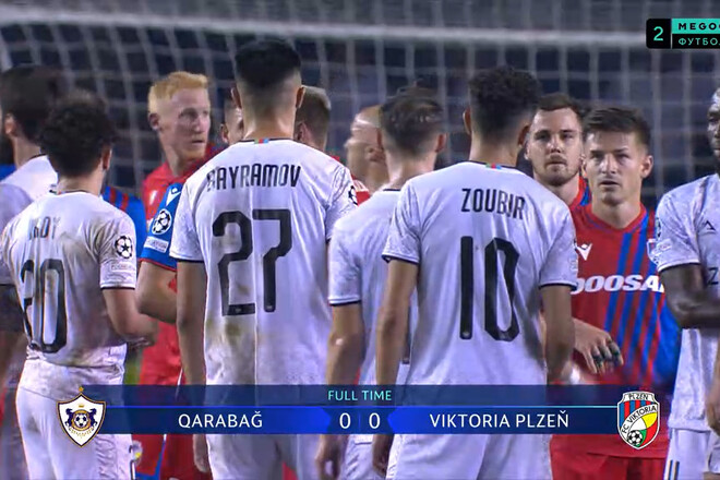 Карабах и Виктория Пльзень разошлись миром в первом матче квалификации ЛЧ