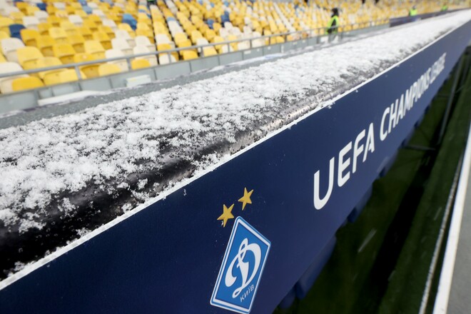 ФОТО. Первый снег. Как выглядит НСК Олимпийский перед матчем с Баварией