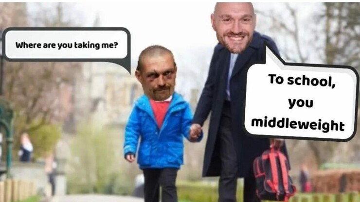 Go to university, middle weight!  How Fury trolled Usyk