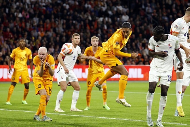 Нидерланды – Бельгия – 1:0. Победный мяч ван Дейка. Видео гола и обзор