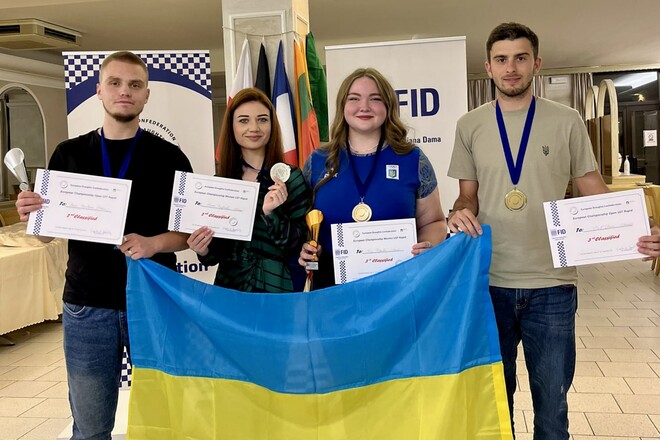 Украинские спортсмены завоевали 6 наград на чемпионате Европы по шашкам-100