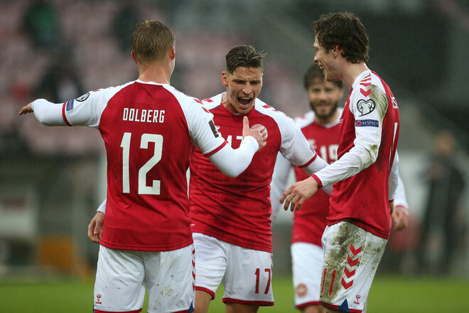 Дания впервые пропустила в отборе на ЧМ-2022. Ей забили Фареры