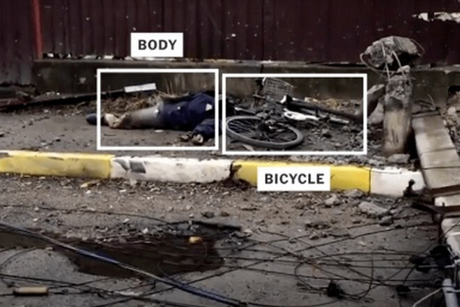 ВІДЕО. США показали, як росіяни розстріляли велосипедиста у Бучі