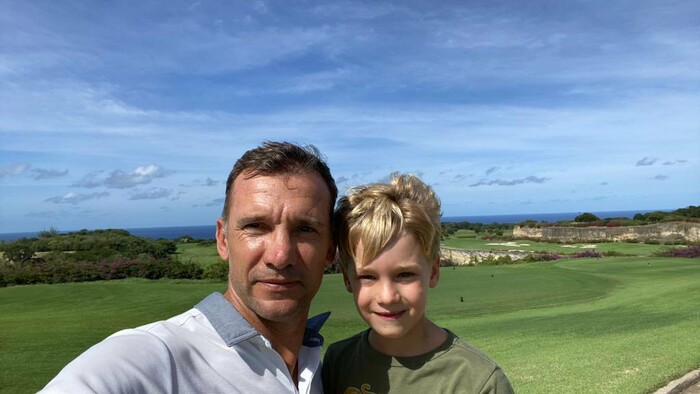 ФОТО. Андрій Шевченко привітав молодшого сина із 9-річчям