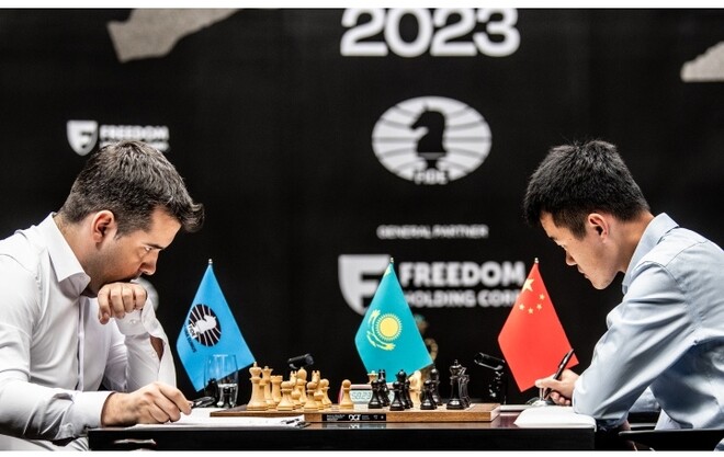 Дин Лижэнь проиграл 5-ю партию матча за мировую шахматную корону в Астане