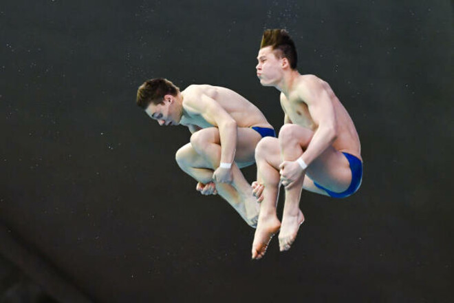 Середа и Болюх взяли серебро на этапе КМ по прыжкам в воду