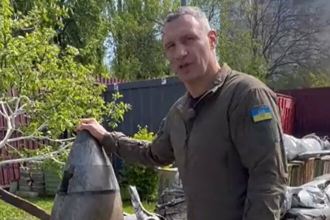 ВИДЕО. Виталий Кличко показал ракету рф, сбитую под Киевом
