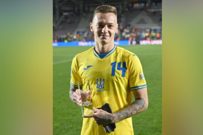 Назван лучший игрок матча Украины против Испании на молодежном Евро