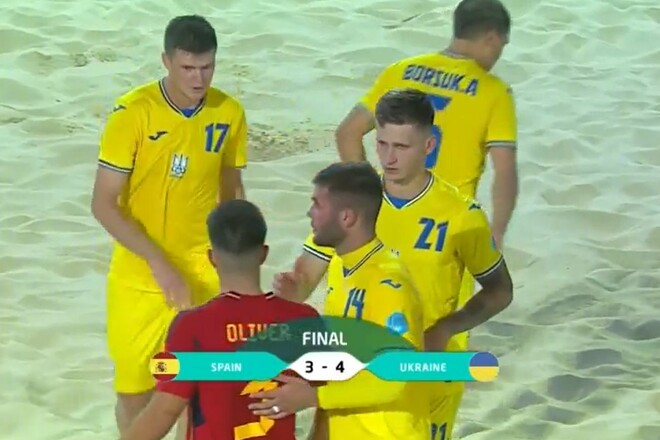 Пляжный футбол. Украина в овертайме обыграла Испанию на старте отбора к ЧМ