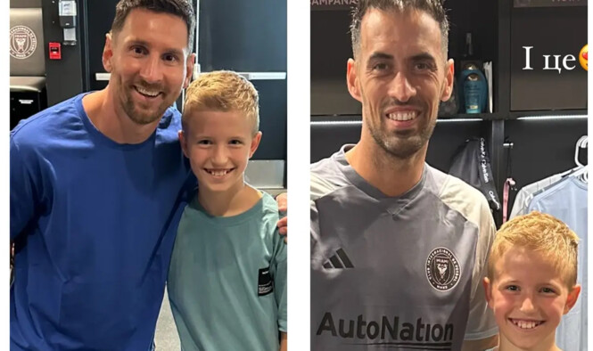 ФОТО. Син Кривцова сфотографувався з Мессі та Бускетсом
