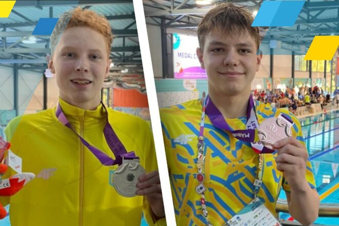 Українці взяли срібло та бронзу в плаванні на юнацькому фестивалі ЄЮОФ
