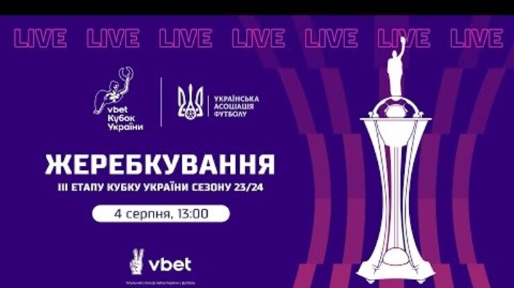 Жеребкування 3-го раунду Кубку України. Дивитися онлайн. LIVE трансляція