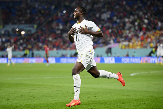 ФОТО. Нападающий Ганы отпраздновал гол в ворота Португалии в стиле Роналду